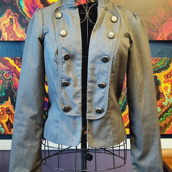 Heart Soul ~ Sz S ~ “Gray Static” ~ Open Front Blazer ~ NWOT - Picture 1 of 11